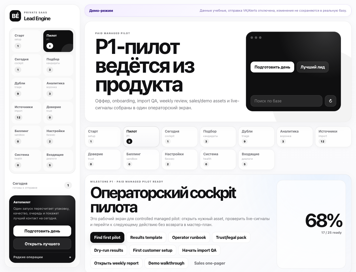 Рабочий кабинет оператора LIOS